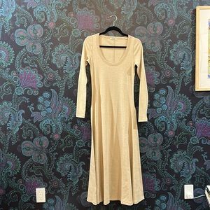 Cream Buck Mason long sleeve dress